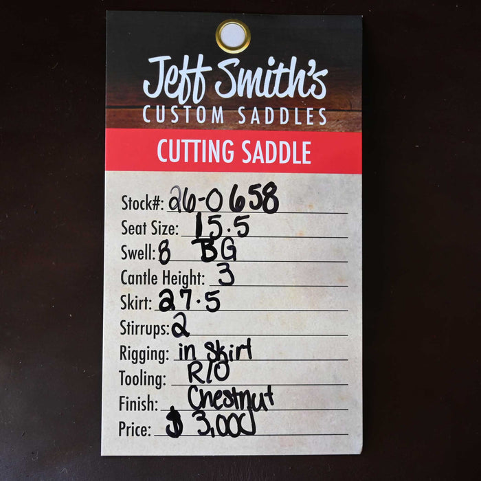 15.5" JEFF SMITH BEAU GALYEAN CUTTING SADDLE
