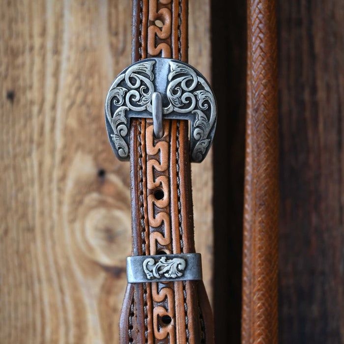Silver Mounted Kerry Kelly V-Port Bridle Rig w/Randal Top Shelf Headstall
