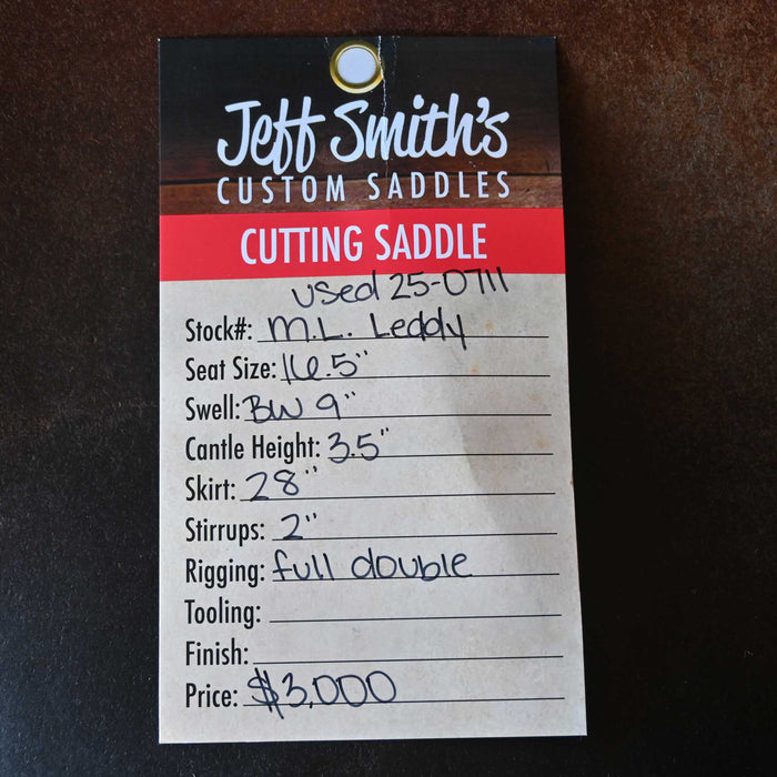 16.5" USED M.L. LEDDY CUTTING SADDLE