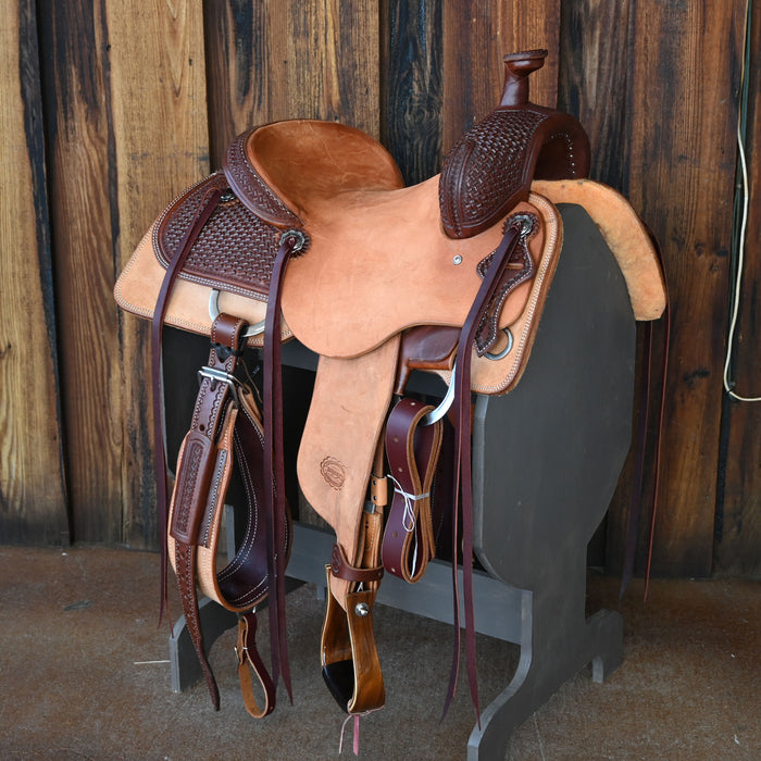 14.5" TESKEY'S RANCH CUTTER SADDLE Saddles - New Teskey's Saddlery