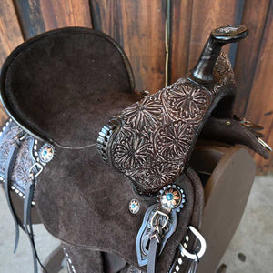 14.5" LIGHTWEIGHT WOOD TREE SEVEN BARREL SADDLE Saddles Seven Saddle   