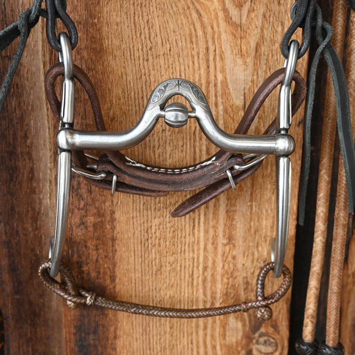 Silver Mounted Kerry Kelly V-Port Bridle Rig w/Randal Top Shelf Headstall