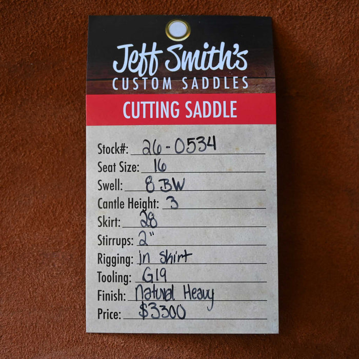 16" JEFF SMITH BUSTER WELCH CUTTING SADDLE