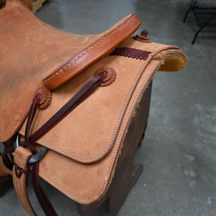 16.5" USED JEFF SMITH CUTTING SADDLE Saddles - Used Jeff Smith