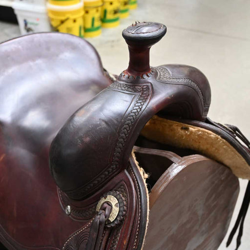15.5" USED JEFF SMITH RANCH CUTTER SADDLE Saddles - Used Jeff Smith