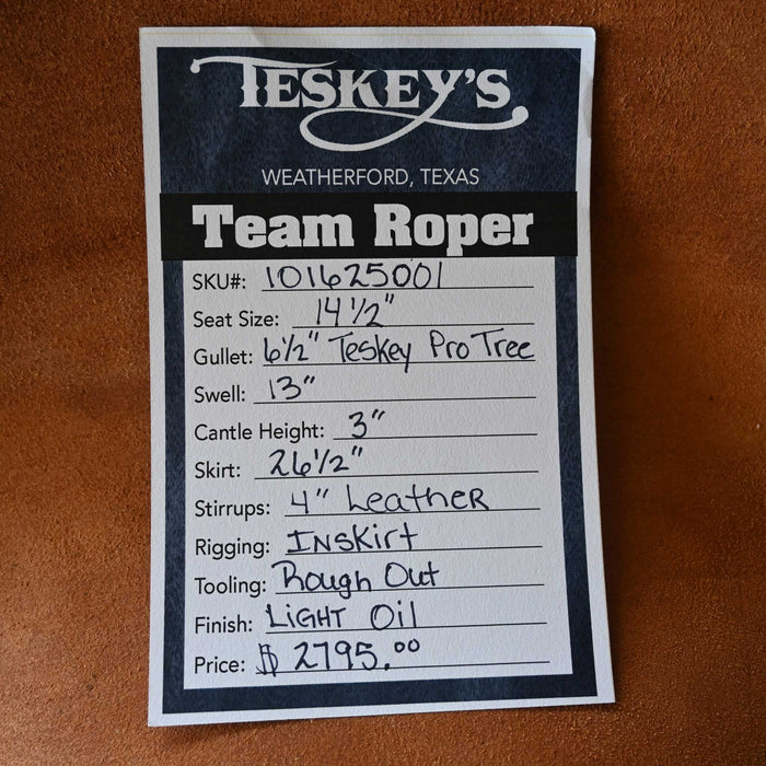 14.5" TESKEY'S TEAM ROPING SADDLE