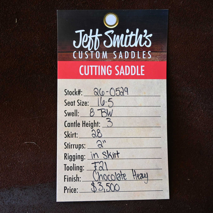 16.5" JEFF SMITH BUSTER WELCH CUTTING SADDLE