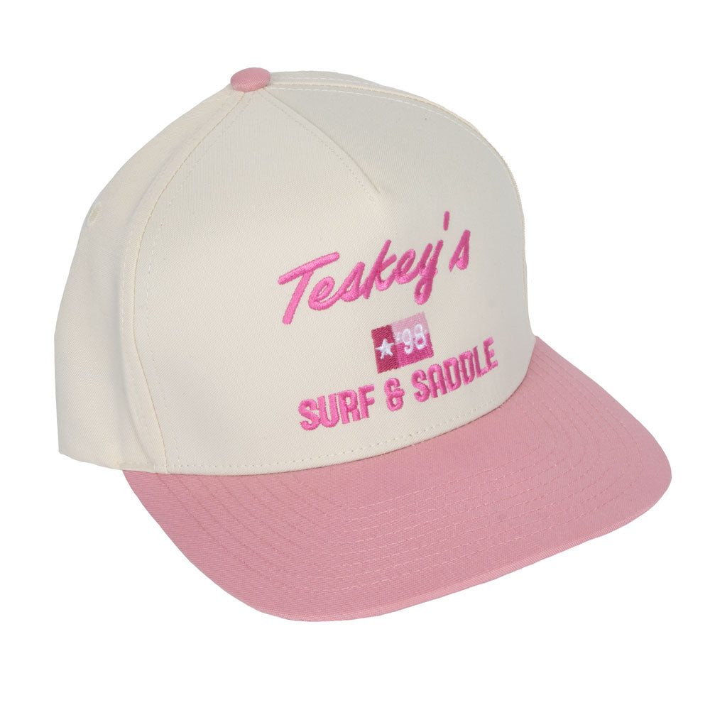 Teskey's Surf & Saddle Cap - Vintage White/Pink