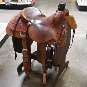 16" USED JEFF SMITH RANCH CUTTING SADDLE Saddles Jeff Smith