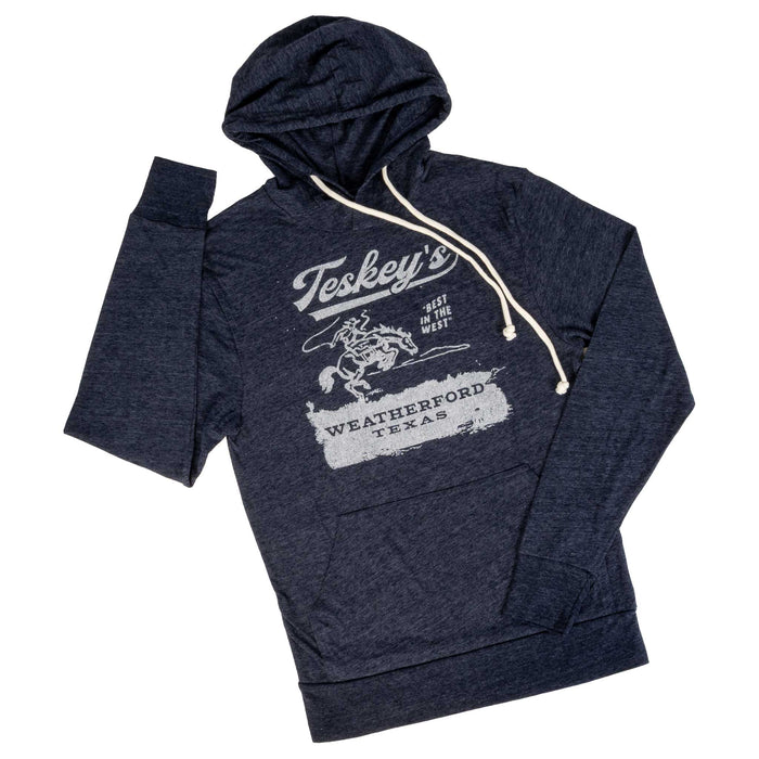 Teskey's Bronco Hoodie Tee - Navy TESKEY'S GEAR - Sweatshirts & Hoodies Teskey's