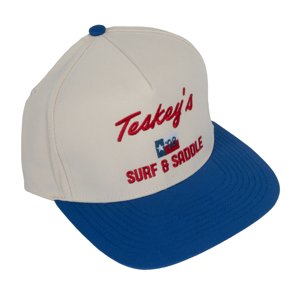 Teskey's Surf & Saddle Cap - Vintage White/Royal
