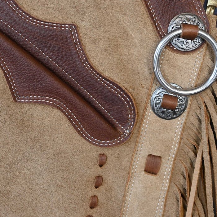 Teskey's X-Large Roughout Tan Shotgun Chaps Tack - Chaps & Chinks Teskey's