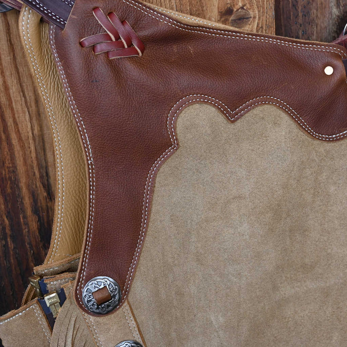 Teskey's X-Large Roughout Tan Shotgun Chaps Tack - Chaps & Chinks Teskey's