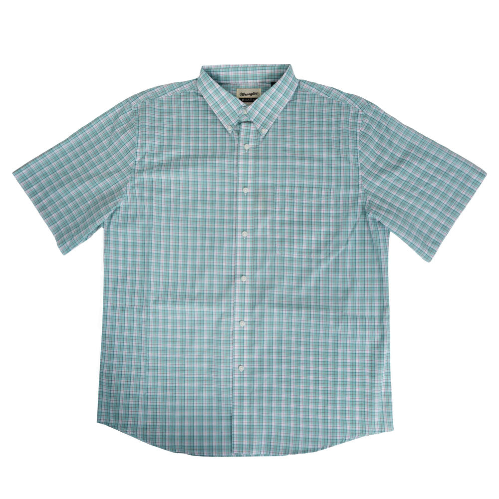Wrangler Men's Riata Classic Fit Button Down Shirt MEN - Clothing - Shirts - Short Sleeve Wrangler