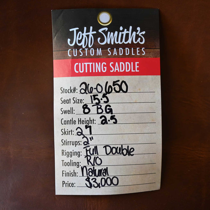 15.5" JEFF SMITH BEAU GALYEAN CUTTING SADDLE