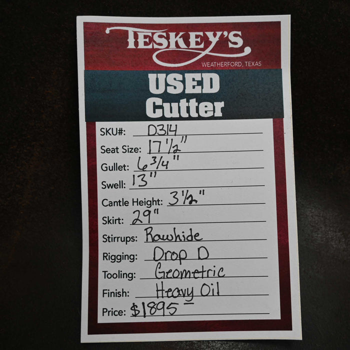 17.5" USED TESKEY'S CUTTING SADDLE