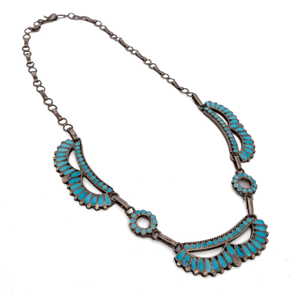 Peyote Bird Vintage Dishta Zuni Necklace