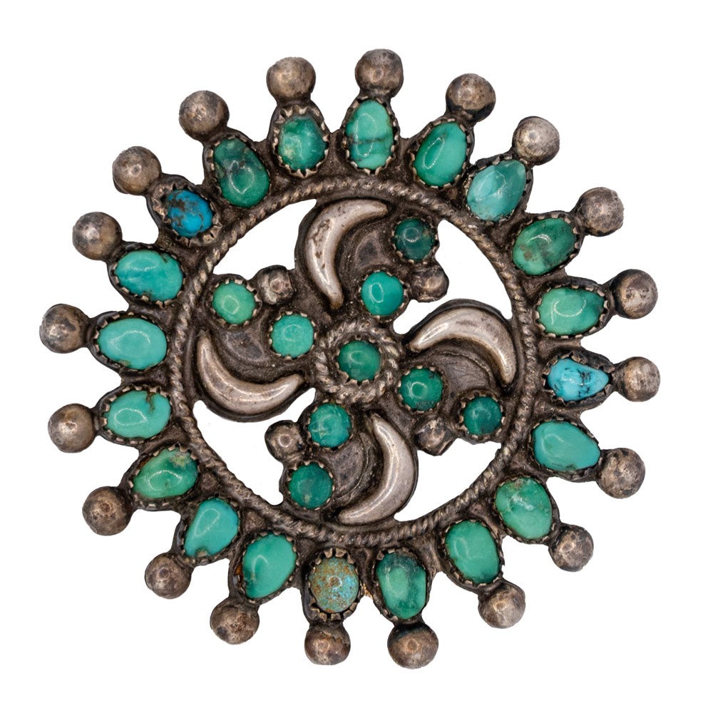 Peyote Bird Vintage Zuni 2" Pin