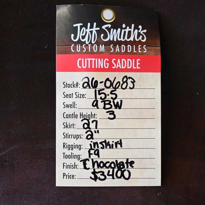 15.5" JEFF SMITH BUSTER WELCH CUTTING SADDLE
