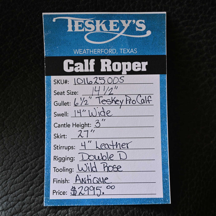14.5" TESKEY'S CALF ROPING SADDLE