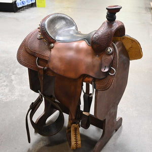 15.5" USED FORT WORTH ROPING SADDLE Saddles Fort Worth Saddle Co.