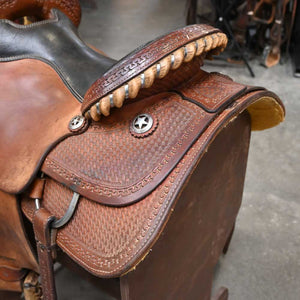 15.5" USED FORT WORTH ROPING SADDLE Saddles Fort Worth Saddle Co.