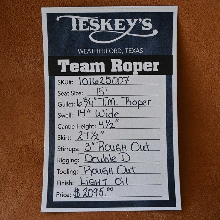 15" TESKEY'S TEAM ROPING SADDLE