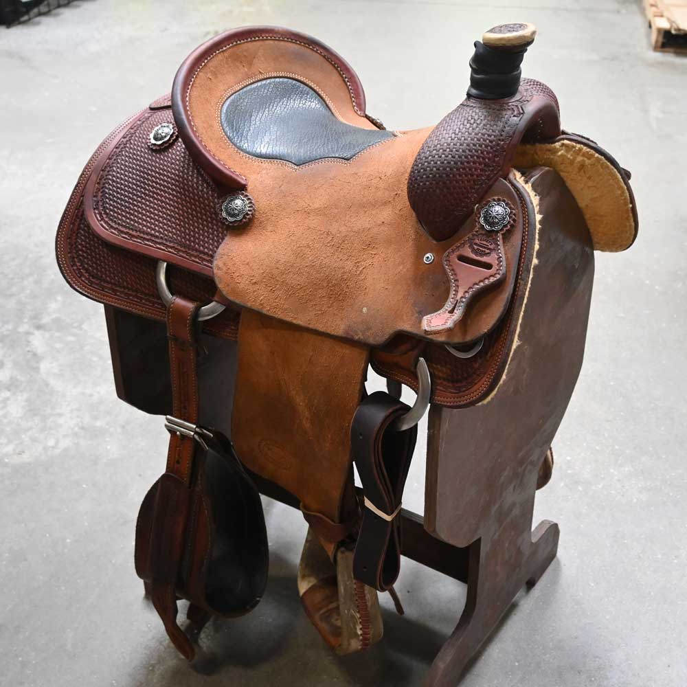 15.5" USED TESKEY'S ROPING SADDLE Saddles TESKEY'S SADDLERY LLC