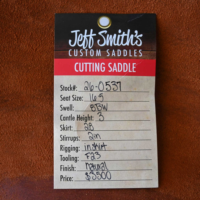 16.5" JEFF SMITH SMITH BUSTER WELCH CUTTING SADDLE