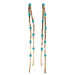 Turquoise Dotted Gold Duster Statement Earrings WOMEN - Accessories - Jewelry - Earrings St Armands Design of Sarasota