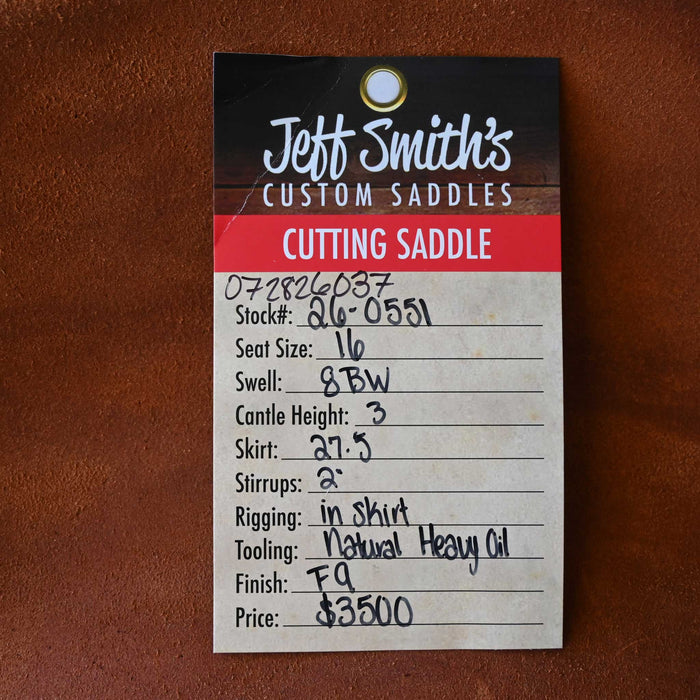 16" JEFF SMITH BUSTER WELCH CUTTING SADDLE
