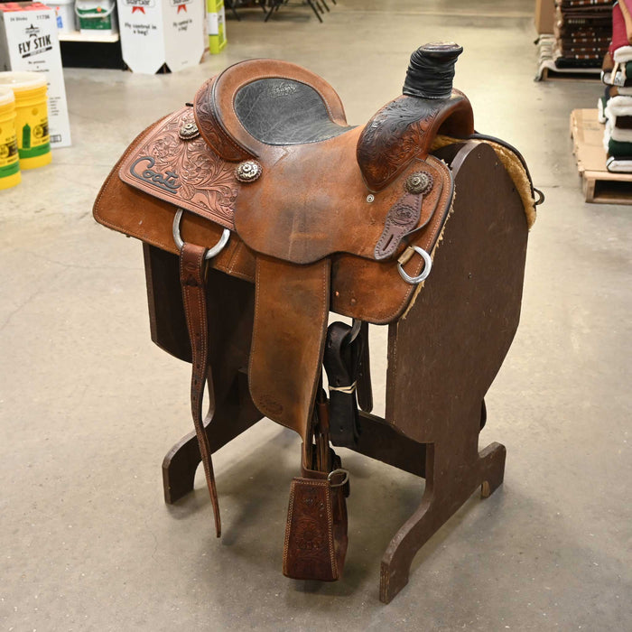13.5" USED COATS TEAM ROPING SADDLE