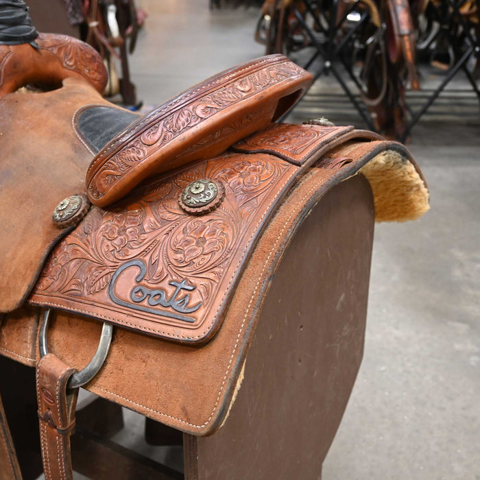 13.5" USED COATS TEAM ROPING SADDLE