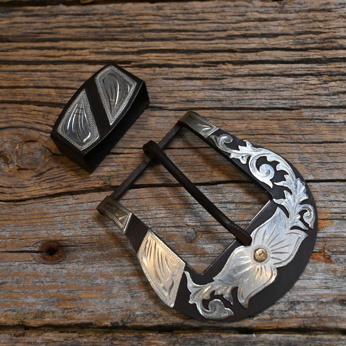 Scribner 2pc Mounted Flower Buckle