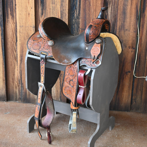 15" USED JEFF SMITH JACKIE GANTER BARREL SADDLE Saddles - Used Jeff Smith