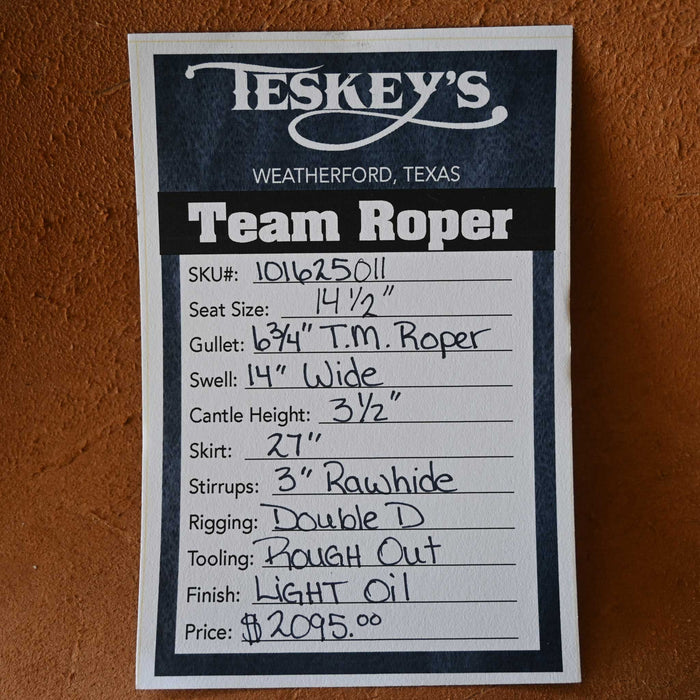 14.5" TESKEY'S TEAM ROPING SADDLE