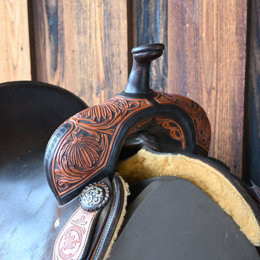 15" USED JEFF SMITH JACKIE GANTER BARREL SADDLE Saddles - Used Jeff Smith