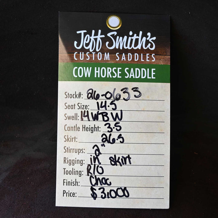 14.5" JEFF SMITH BUSTER WELCH COW HORSE SADDLE