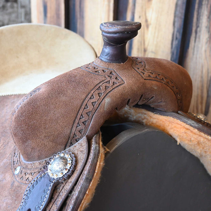 14.5" USED SLONE TEAM ROPING TROPHY SADDLE