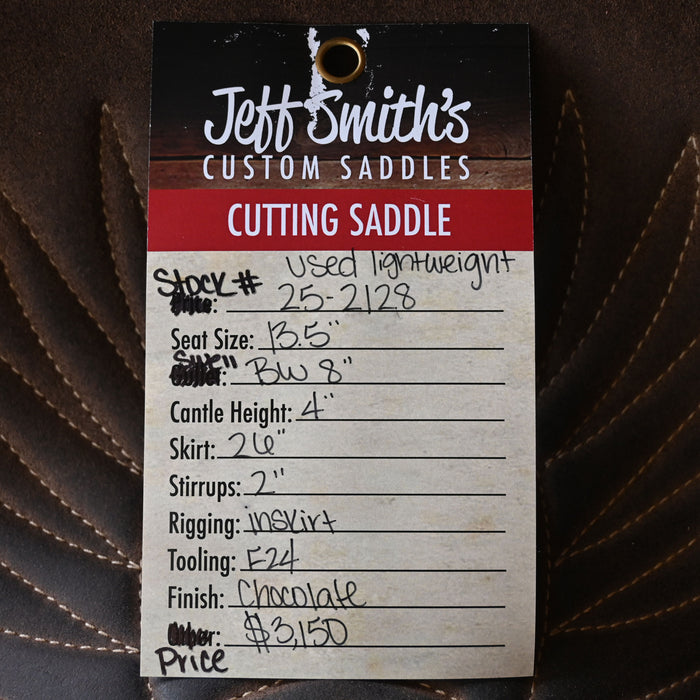 13.5" USED LIGHTWEIGHT JEFF SMITH BUSTER WELCH CUTTING SADDLE Saddles - Used Jeff Smith