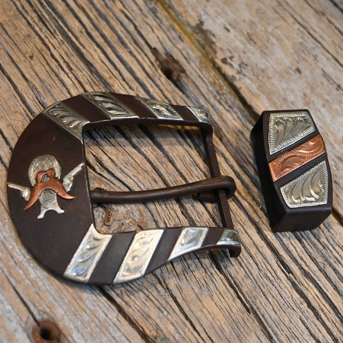 Scribner 2pc Silver Mounted Buckle