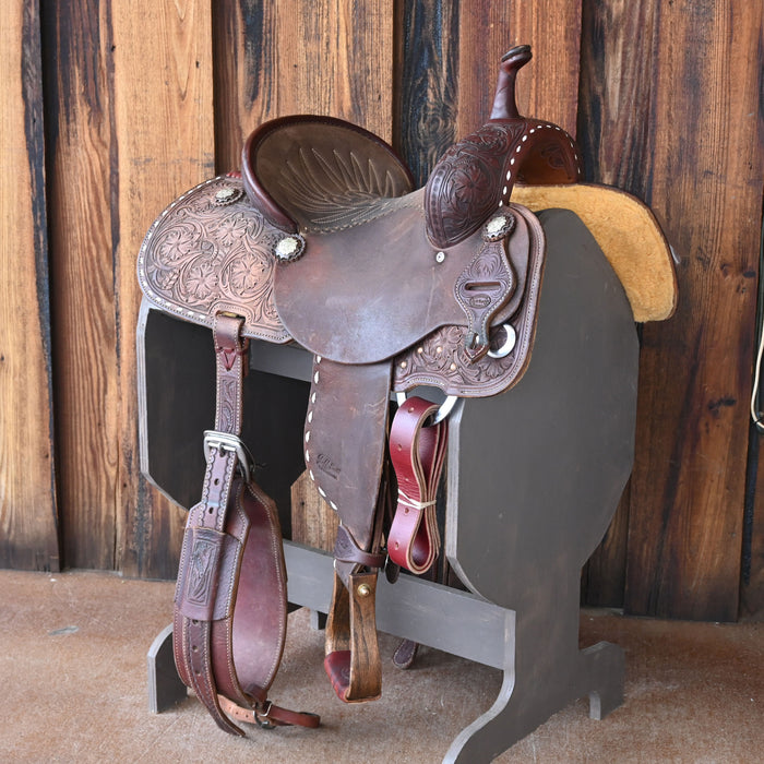 13.5" USED LIGHTWEIGHT JEFF SMITH BUSTER WELCH CUTTING SADDLE Saddles - Used Jeff Smith