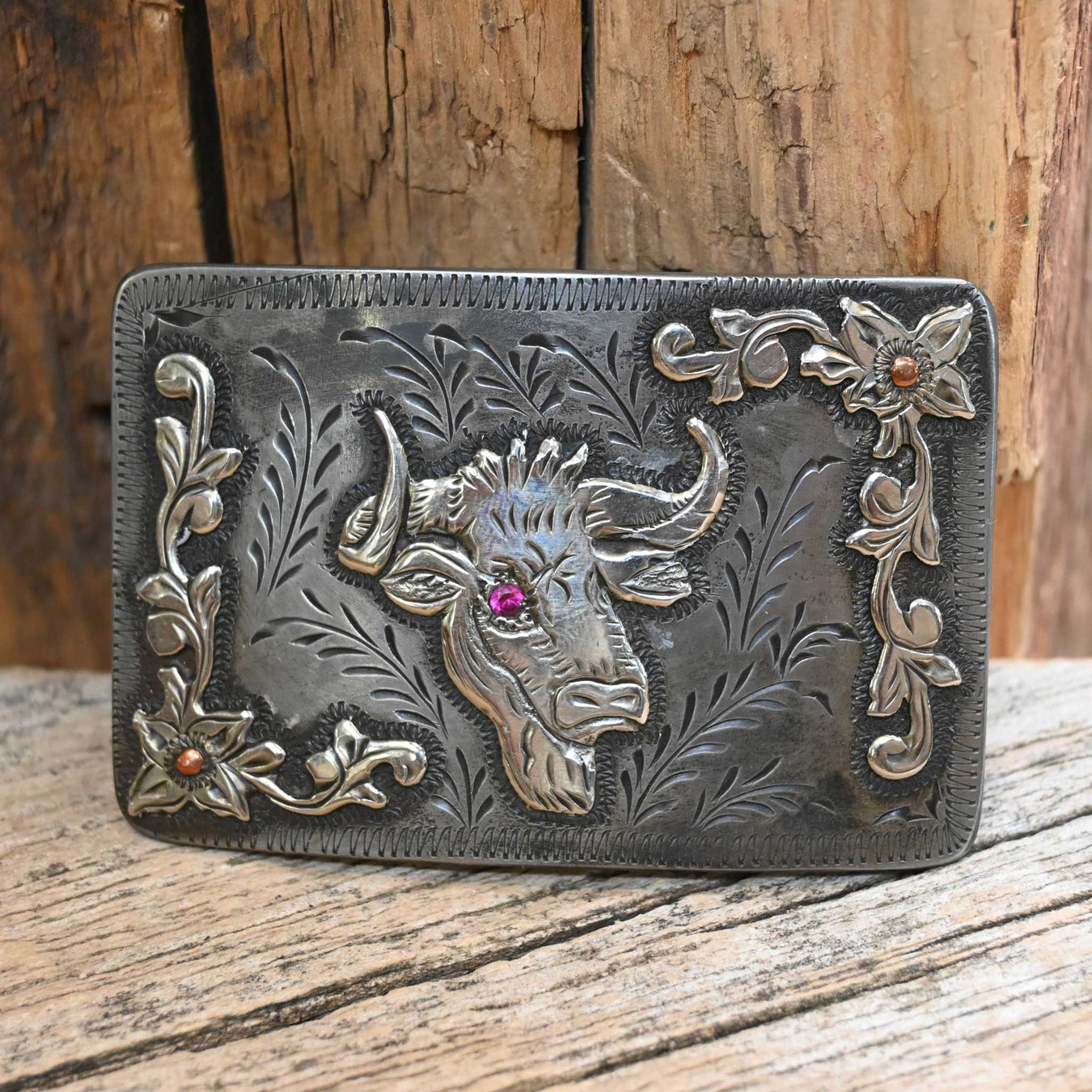 Handmade Will Daniel Longhorn Belt Buckle ACCESSORIES - Additional Accessories - Buckles Will Daniel