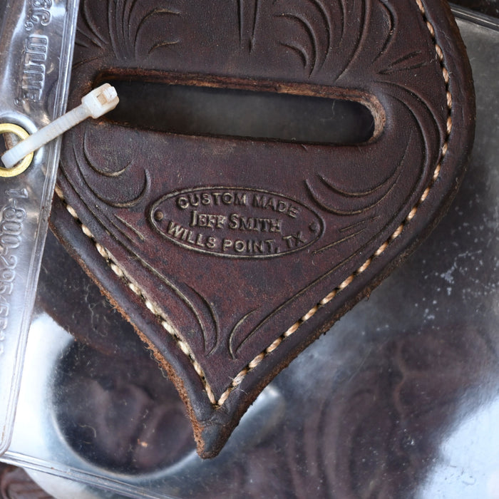 13.5" USED LIGHTWEIGHT JEFF SMITH BUSTER WELCH CUTTING SADDLE Saddles - Used Jeff Smith