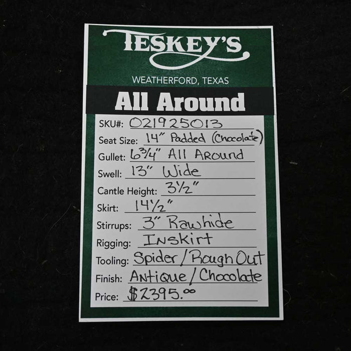14" TESKEY'S ALL AROUND SADDLE Saddles - New Teskey's Saddlery