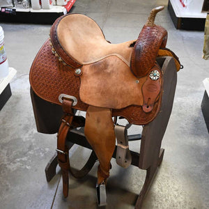 14" USED TESKEY'S COMPETITION SERIES BARREL SADDLE Saddles TESKEY'S SADDLERY LLC   