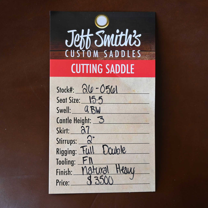 15.5" JEFF SMITH BUSTER WELCH CUTTING SADDLE