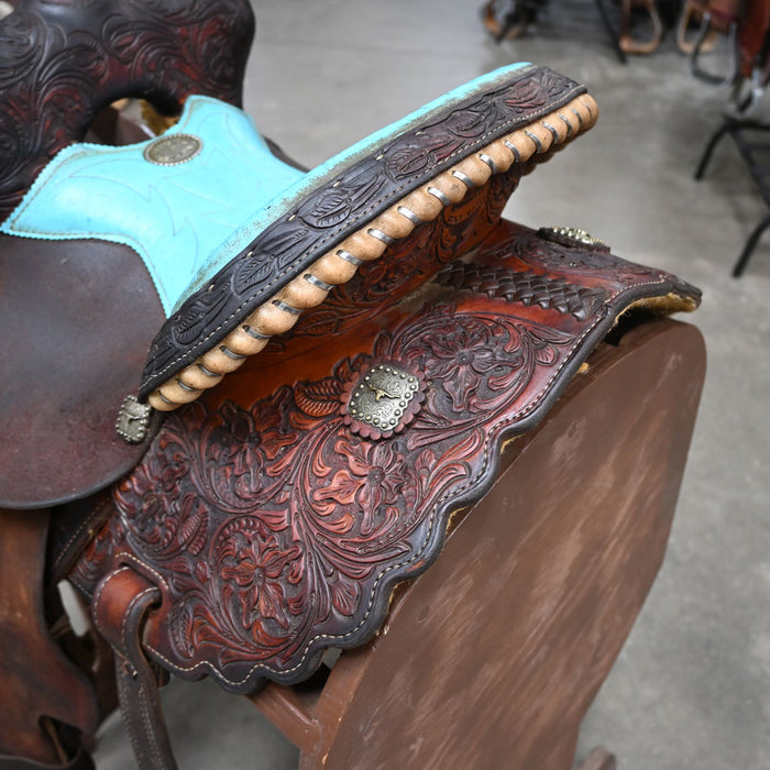 12.5" USED SHILOH JORDAN PETERSON BARREL SADDLE Saddles - Used Shiloh Saddlery
