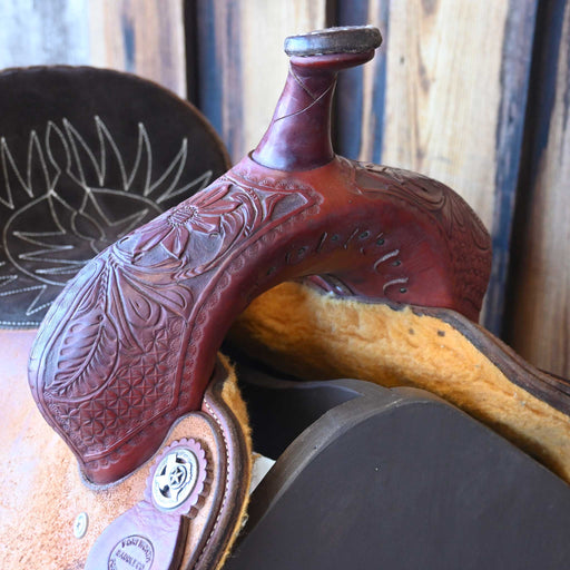 15.5" USED FORT WORTH BARREL SADDLE Saddles - Used Fort Worth Saddle Co.