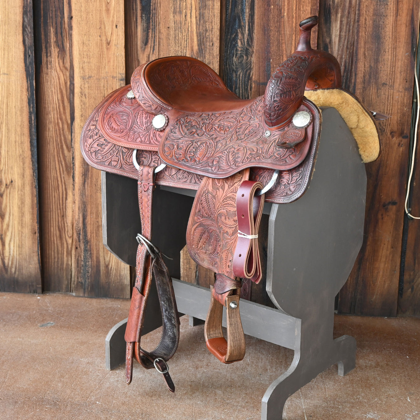 16.5" USED M.L. LEDDY CUTTING SADDLE Saddles - Used ML Leddy